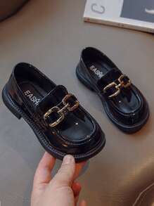 孩子們的彈簧和夏天時尚休閒舒服的平底鞋 - 黑色 - 查看 1