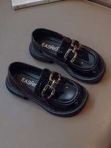 孩子們的彈簧和夏天時尚休閒舒服的平底鞋 - 黑色 - 查看 2