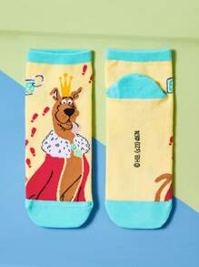 SCOOBY-DOO X SHEIN 2 đôi Của phụ nữ Phim hoạt hình dễ thương Mẫu Tất mắt cá chân - Nhiều màu - Xem 8
