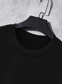 Manfinity Homme Hombres Sudadera con estampado de letra de hombros caídos