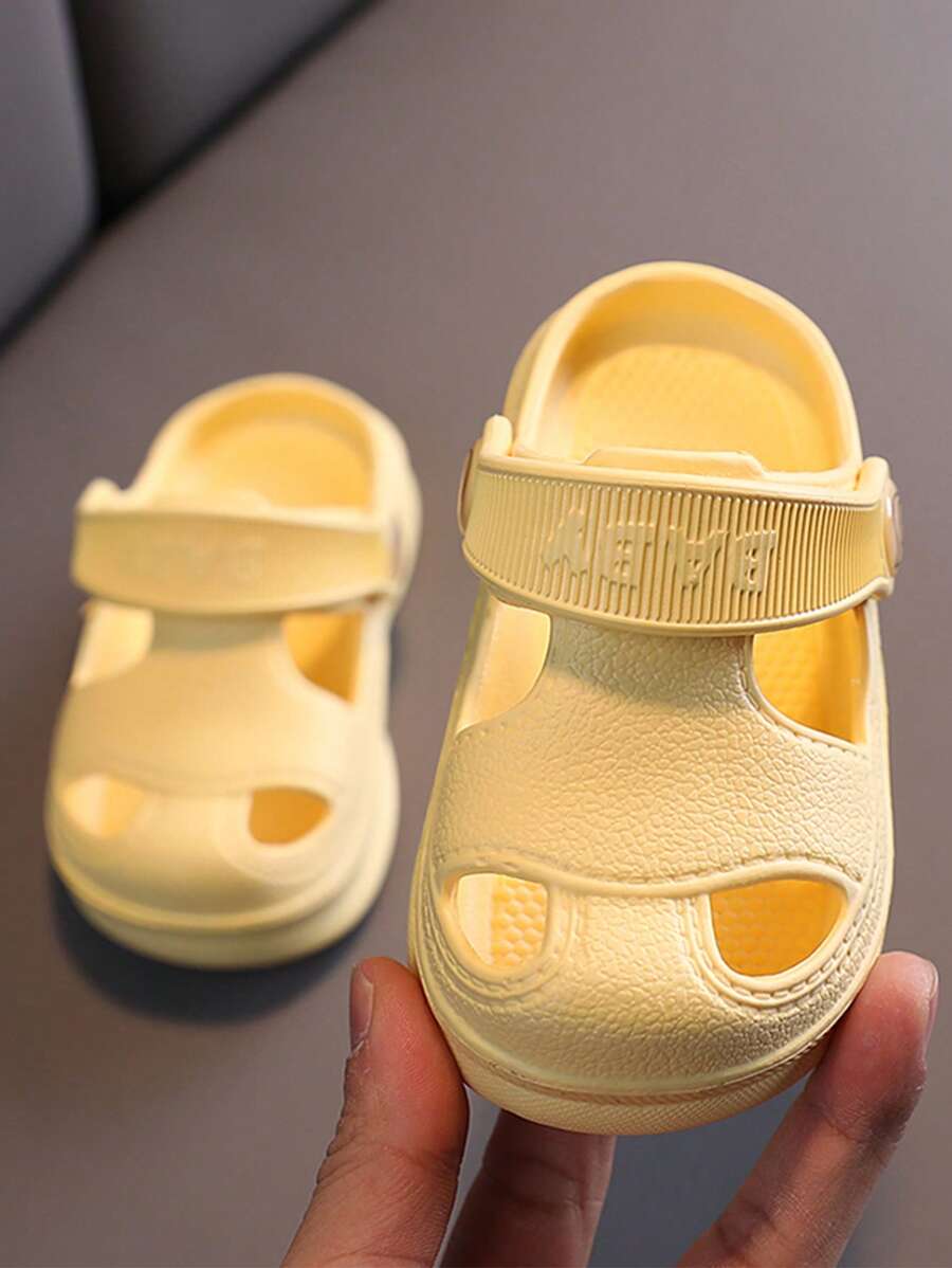 乙烯-乙酸乙烯共聚物柔軟的舒服的休閒孩子們涼鞋 - 黃色 - 查看 1