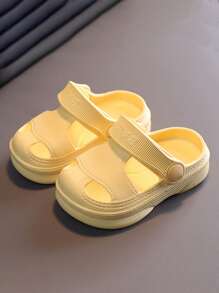 乙烯-乙酸乙烯共聚物柔軟的舒服的休閒孩子們涼鞋 - 黃色 - 查看 3