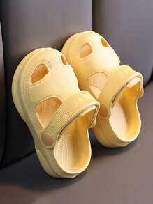 乙烯-乙酸乙烯共聚物柔軟的舒服的休閒孩子們涼鞋 - 黃色 - 查看 4