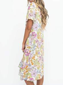 Vestido túnico con estampado floral - Multicolor - Ver 2