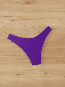 素色高衩泳衣下裝 - 紫羅蘭色 - 查看 2