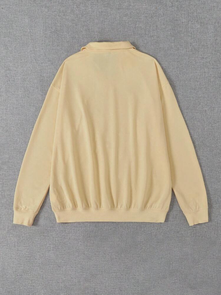 Solid Drop Shoulder Sweatshirt