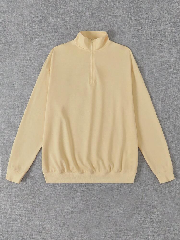 Solid Drop Shoulder Sweatshirt