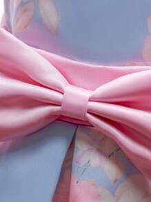 Cô Gái Trẻ In hoa Nơ mặt trước Đầm lễ phục - Nhiều màu - Xem 3