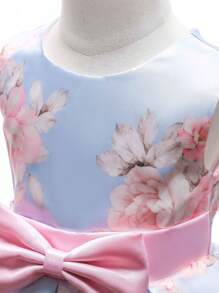 Cô Gái Trẻ In hoa Nơ mặt trước Đầm lễ phục - Nhiều màu - Xem 4