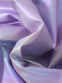 SHEIN Tween Girl Holographic Zip Up Hooded Teddy Lined Jacket - Multicolor - View 4