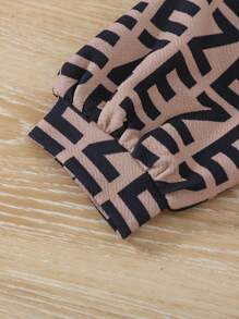 SHEIN Tween Girl Allover Print Ruffle Trim Bow Front Dress - Multicolor - View 4