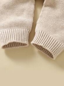 嬰兒女童拼色針織連身衣（不包含T恤） - 彩色 - 查看 3