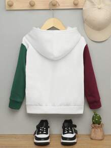 SHEIN 男童字母图案撞色卫衣 - 彩色 - 查看 2