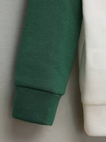 SHEIN 男童字母图案撞色卫衣 - 彩色 - 查看 3