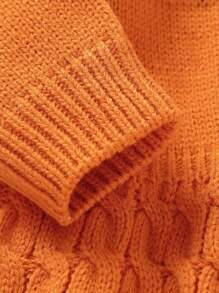 Baby Girl Animal Pattern Peplum Waist Jumper Dress - Orange - View 4