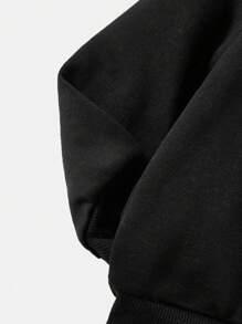 SHEIN 男小童標語和卡通圖案連帽衫