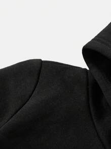 SHEIN 男小童標語和卡通圖案連帽衫