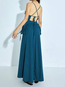 Solid Tie Side Cami Dress