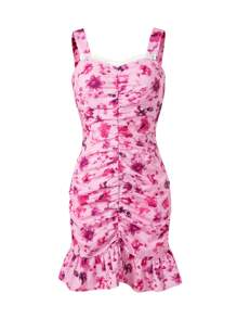 SHEIN Unity Floral Print Ruched Ruffle Hem Cami Dress - Multicolor - View 1