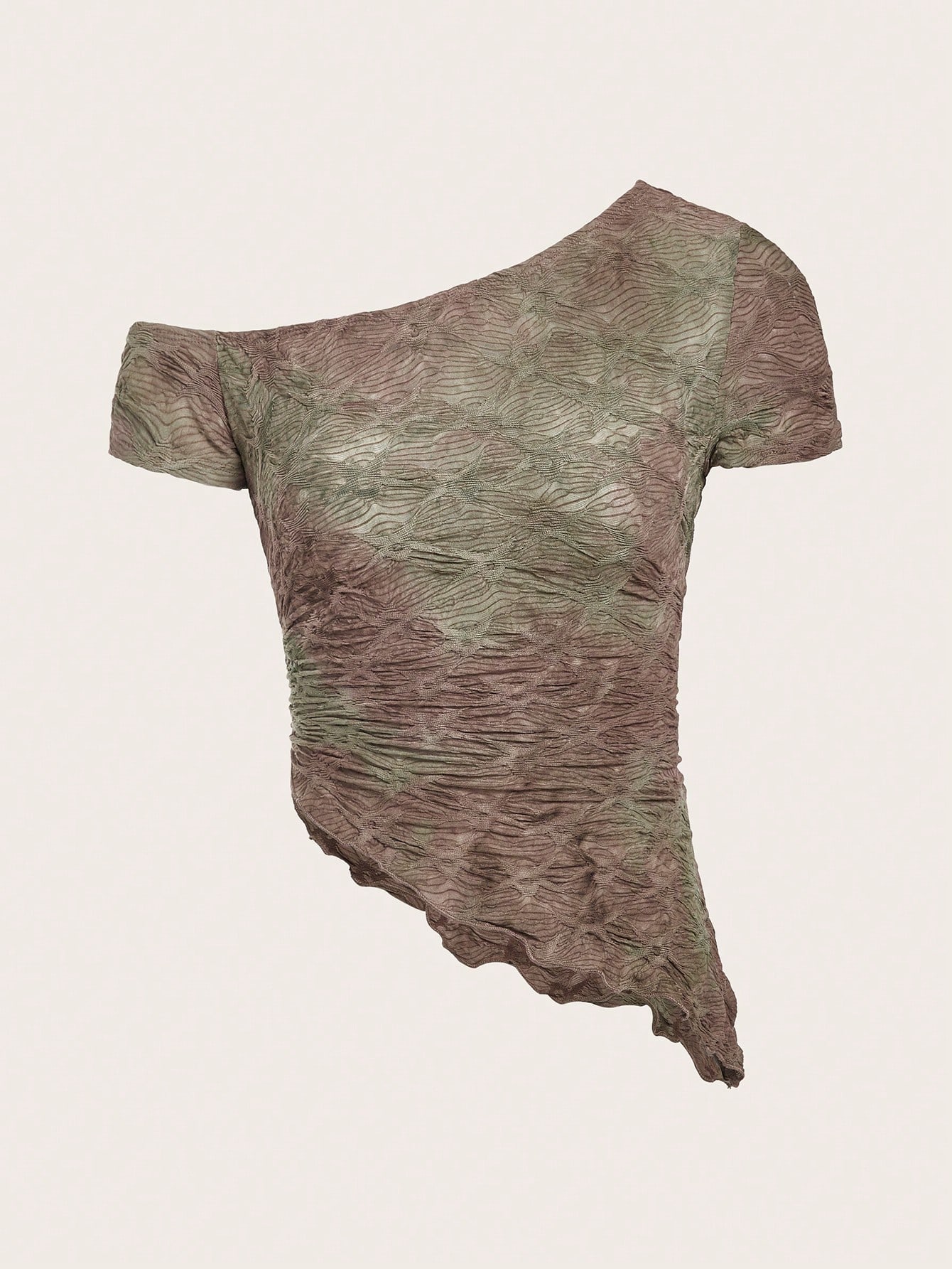 Tie dye asymmetrical tee