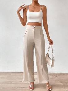 Chiquease High Waist Wide Leg Suit Trousers
