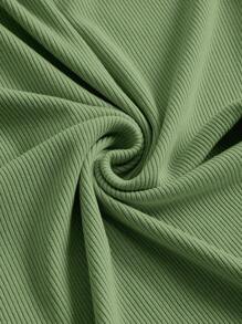 SHEIN MOD Tie Front Ruched Bust Cami Dress - Lime Green - View 3