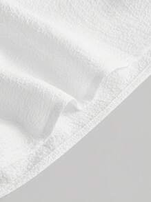 SHEIN MOD 大碼雞心領口泡泡袖荷葉邊洋裝 - 白色 - 查看 4