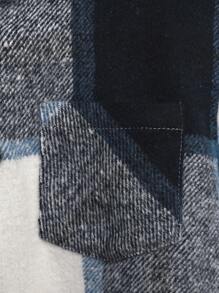 SHEIN 男小童格紋印花連帽花呢外套 - 彩色 - 查看 6