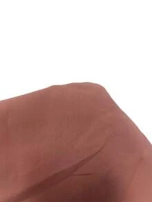 SHEIN Clasi 網紗拼接珍珠串珠荷葉袖V領襯衫 - 粉色 - 查看 7