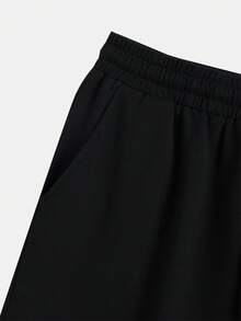 Manfinity Homme Men Slogan Graphic Tee & Shorts - Black - View 4