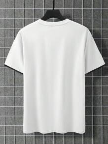 Manfinity Homme Men Contrast Trim Pocket Patched Tee - White - View 2