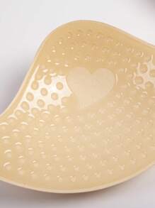 拼接花卉蕾絲矽膠自粘式胸衣 - 杏色 - 查看 5