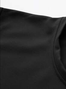 Manfinity Homme Men Letter Graphic Striped Trim Tee & Drawstring Waist Shorts