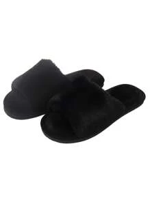 Nam Dép đi trong nhà , Trong nhà Chống trượt Dày Đế Có thể điều chỉnh Thoải mái Ấm áp Dép đi trong nhà - màu đen - Xem 3