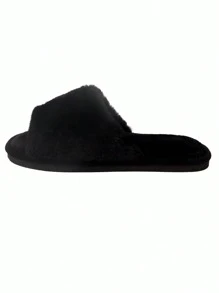 Nam Dép đi trong nhà , Trong nhà Chống trượt Dày Đế Có thể điều chỉnh Thoải mái Ấm áp Dép đi trong nhà - màu đen - Xem 4