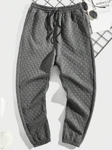 GENTILAND 男士腰部抽繩衛褲 - 灰色 - 查看 1