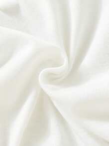 SHEIN 女嬰兔子&印花荷葉邊連身短褲 - 杏色 - 查看 8