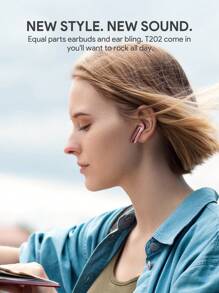 JMMO 无线耳塞式耳机游戏耳机，具有超低延迟游戏模式和 13 毫米动态驱动器，适合女性儿童男性圣诞节礼物，秋冬必备品 - 粉色 - 查看 2