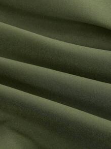 ROMWE Fairycore 文艺复兴撞色蕾丝手帕下摆半身裙，女士休闲不对称，撞色蕾丝长款宽松高腰绿色素色女裙，春夏，休闲日常穿着