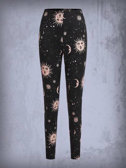 Heymoonly Sun & Moon Graphic Leggings