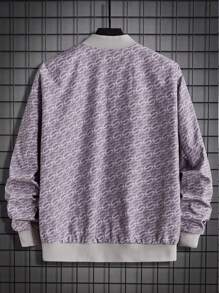 Manfinity VCAY Extra Loose Men Allover Print Bomber Jacket Without T-Shirt - Multicolor - View 2