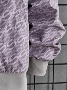 Manfinity VCAY Extra Loose Men Allover Print Bomber Jacket Without T-Shirt - Multicolor - View 4