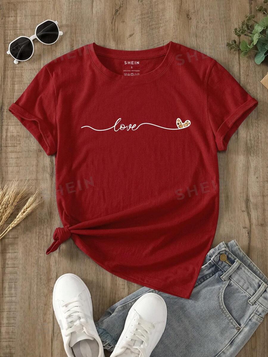 INAWLY Camiseta gráfica con dibujo de letras, blusas gráficas para mujeres