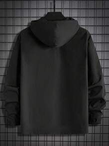 Manfinity VCAY Loose Fit Men Colorblock Drawstring Hooded Jacket - Multicolor - View 2