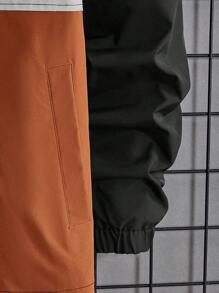 Manfinity VCAY Loose Fit Men Colorblock Drawstring Hooded Jacket - Multicolor - View 3