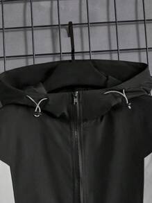 Manfinity VCAY Loose Fit Men Colorblock Drawstring Hooded Jacket - Multicolor - View 4