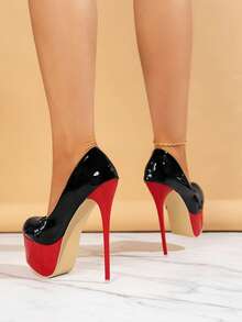 Zapatos de tacón de aguja plataforma tacón alto para mujeres - Multicolor - Ver 2