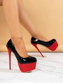 Zapatos de tacón de aguja plataforma tacón alto para mujeres - Multicolor - Ver 4