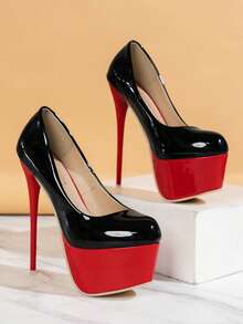 Zapatos de tacón de aguja plataforma tacón alto para mujeres - Multicolor - Ver 7