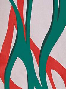 SHEIN Clasi Allover Print Batwing Sleeve Belted Shirt Dress - Multicolor - View 6